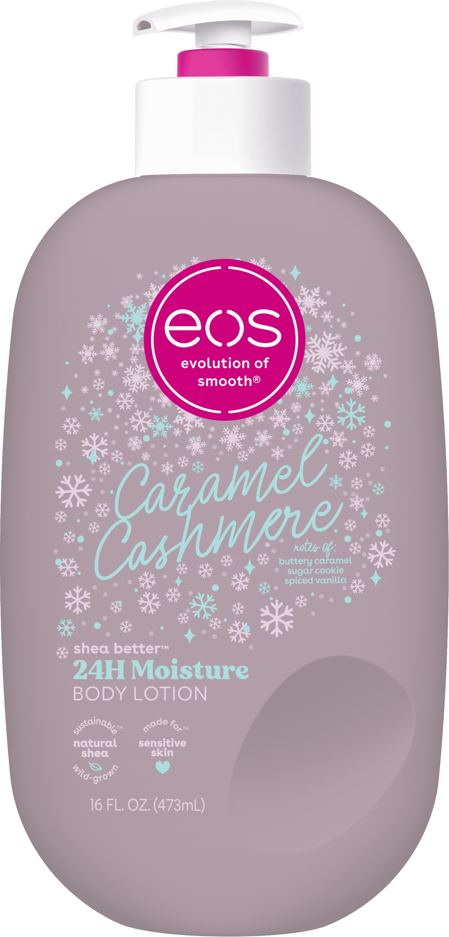 eos Shea Better 24H Moisture Body Lotion, Cocoa Cashmere + Peppermint Cashmere + Caramel Cashmere, 16oz