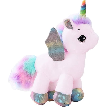 Meooeck 2 Pack Unicorn Ballerina Stuffed Animals - 16 Inch Plush Dolls With Removable Dresses In Pink & Purple