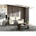 thumbnail image 2 of Koby Home's Collection Stanley Modern Button-tufted Loveseat, Upholstered in Faux Leather with Track Arms, Cushion Back, and Wooden Legs, 2-Seater for Small Space, Soft White Color, 2 of 3
