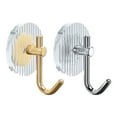 thumbnail image 4 of Guardoinrt Strong Bearing Capacity Adhesive Wall Hooks No Punching Hanging Coat Hanger Easy Installation silver 1Set, 4 of 6