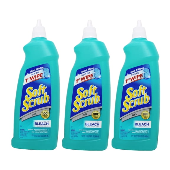 Soft Scrub Soft Scrub Gel Cleanser with Bleach - 28.6 oz (3 Pack)
