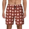 thumbnail image 3 of Uemuo Cute Pig with Coins Pattern Mens Swim Trunks Quick Dry Board Shorts with Mesh Lining, Stretch Beach Shorts Quick Dry No-Chafing Board Shorts-Large, 3 of 9