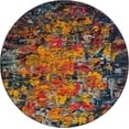 thumbnail image 3 of Unique Loom Estrella Collection Area Rug - Guell (8' Round Multi/Blue), 3 of 7