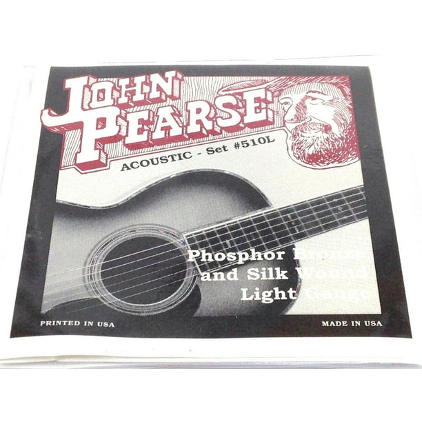John Pearse Guitar Strings Acoustic Silk Wound Phos Bronze 510L