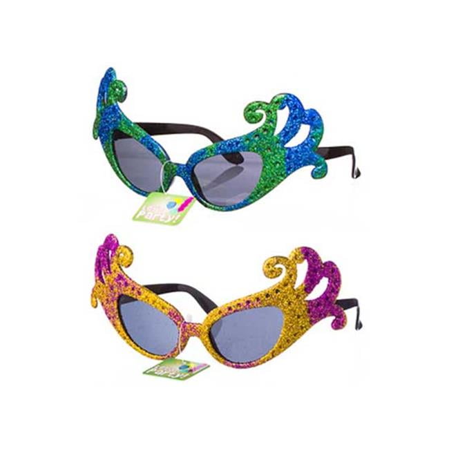mardi gras mask with glasses