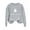 Gray, variant on Women Halloween Oversized Sweatshirt Fleece Crewneck Spooky Pullover Top Fall Causal Loose Ghost Graphic Outfits