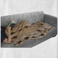 thumbnail image 6 of Rustic Soft Flannel Fleece Throw Blanket, Spanish Entrance of Rusty Medieval Style Handlers Archway Facade Historical Image, Cozy Plush for Indoor and Outdoor Use, 50" x 70", Pale Brown, by Ambesonne, 6 of 6