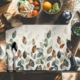 thumbnail image 6 of Fall Thanksgiving Placemats Set of 12 Blue Green Plants Eucalyptus Leaves Heat Insulated Linen Place Mats, Washable Stain-Proof Table Mats for Dining Tables Holiday Decor 13x19inch, 6 of 9
