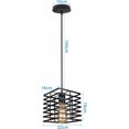 thumbnail image 5 of Industrial Pendant Light Fixtures, Black Industrial Semi Flush Mount Ceiling Light for Living Room, Kitchen, 5 of 5