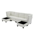 thumbnail image 6 of Modular Sectional Sofa, Freely Combinable 6-Seat Convertible Sectionals with Chaise, U Shaped Oversized Sectional Couches with Storage Ottoman for Home Apartment Office (Beige), 6 of 11