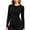 Black, variant on BXJX Womens Thermal Tops Long Sleeve, Stretchy Slim Fit Crew Neck Layering Shirts Black Size S-2XL