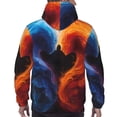 thumbnail image 7 of Sikiie Red And Blue Abstract Men's Hoodie, Essentials Hoodie, Sweatshirt, Pullover Hooded Sweatshirt for Men-Large, 7 of 7
