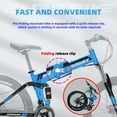 thumbnail image 5 of Folding Mountain Bike, Eurobike G4 Mountain bike 26 inch, Full Suspension, 17 inch Frame, 21 Speed, Dual Disc Brakes, Foldable Bicycle, Bikes for Adults and Teens, Green, 5 of 10