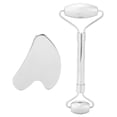thumbnail image 1 of Rodillo facial de acero inoxidable Nikou herramienta Gua Sha, 1 of 15
