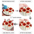 thumbnail image 2 of POGLIP Poppy Flower Set of 4 Round Coaster for Drinks, Absorbent Ceramic Stone Coasters Cup Mat with Cork Base for Home Kitchen Room Coffee Table Bar Decor, 2 of 5