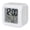 White, Alabaster, Pearl, Silver, variant on Navy Blue Digital Alarm Clock for Bedrooms, Smart LED Alarm Clock with 7 Color Changing Night Light, Farmhouse Striped Modern Artwork Silent Wake Up Clocks for Sleep Study Cooking 3.2"x3.2"