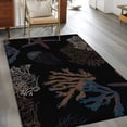thumbnail image 3 of Black Coral Coastal Area Rug 3x5 FT, Non Slip Entryway Bedside Carpet, Nautical Starfish Summer Beach Washable Soft Floor Carpet Indoor Mat Non-Shedding Throw Rug for Dorm Kitchen Home Office, 3 of 9
