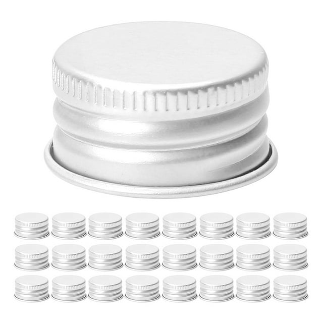 50 tapones de aluminio con tapa de rosca para botellas, tapas de rosca metálicas de repuesto para botellas de leche de vidrio