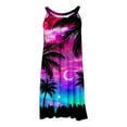 thumbnail image 6 of YANHAIGONG Summer Dresses for Women 2025 Casual Plus Size, Sexy Summer Floral Printed Mini Dress Trendy Ruched Flowy Floral Swing Beach Dress Spaghetti Strap Sleeveless Tank Sun Dress, 6 of 6