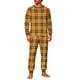 thumbnail image 2 of Pijama navideño para hombre, blusa y pantalones con estampado navideño a cuadros., 2 of 5