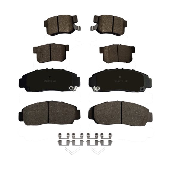Front Rear Brake Pads for 2003-2007 Honda Accord, Set of 8 Ceramic Brakes Pads