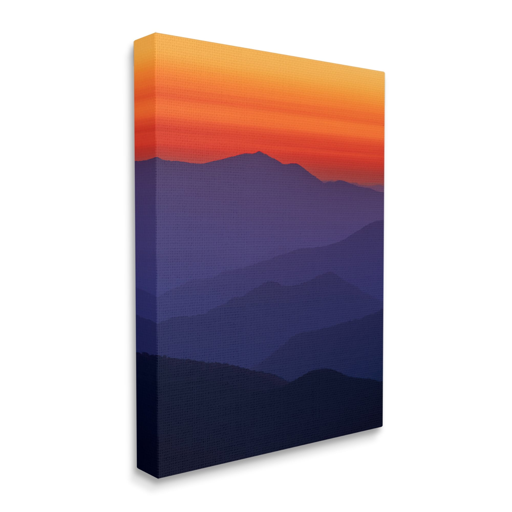 Stupell Bold Mountain Sunrise Sky Landscape Photography Gallery Wrapped Canvas Print Wall Art