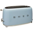 thumbnail image 1 of Smeg TSF02PBUS Grille-Pain Rétro Style Années 50 4 Tranches, Bleu Pastel, 1 of 2