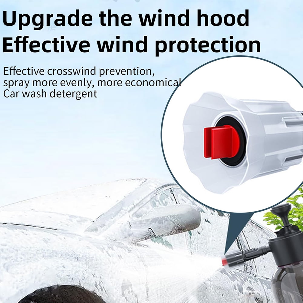 2L Hand Pressure Snow Foam Sprayer Water Sprayer Pump Foam Sprayer Hand Pressurized Soap Sprayer for Car Cleaning and Garden Use (Black)