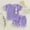 Girls Purple, variant on Piuwrlz Outfit Set Girls Short Sets Suummer Crew Neck T-Shirt and Shorts Set Purple Size 3-4 Years