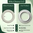 thumbnail image 4 of Renovators Supply Spot Light Ring White Trim 5" ID x 9" OD Mini Medallion Set of 2, 4 of 7