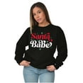 thumbnail image 5 of Christmas Santa Babe Xmas Holiday Women Crewneck Sweatshirt Brisco Brands S, 5 of 6