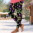 thumbnail image 5 of Lorytime Women Mardi Gras Leggings Patterns Carnival Trousers Butt Lifting Vacation Tights Pants Sports Clothes, 5 of 6