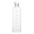 thumbnail image 1 of Botella de agua a prueba de fugas de 500 ml, impresión a escala de tiempo, botella transparente con alto contenido de borosilicato para oficina (transparente) Rojo Verde, 1 of 4
