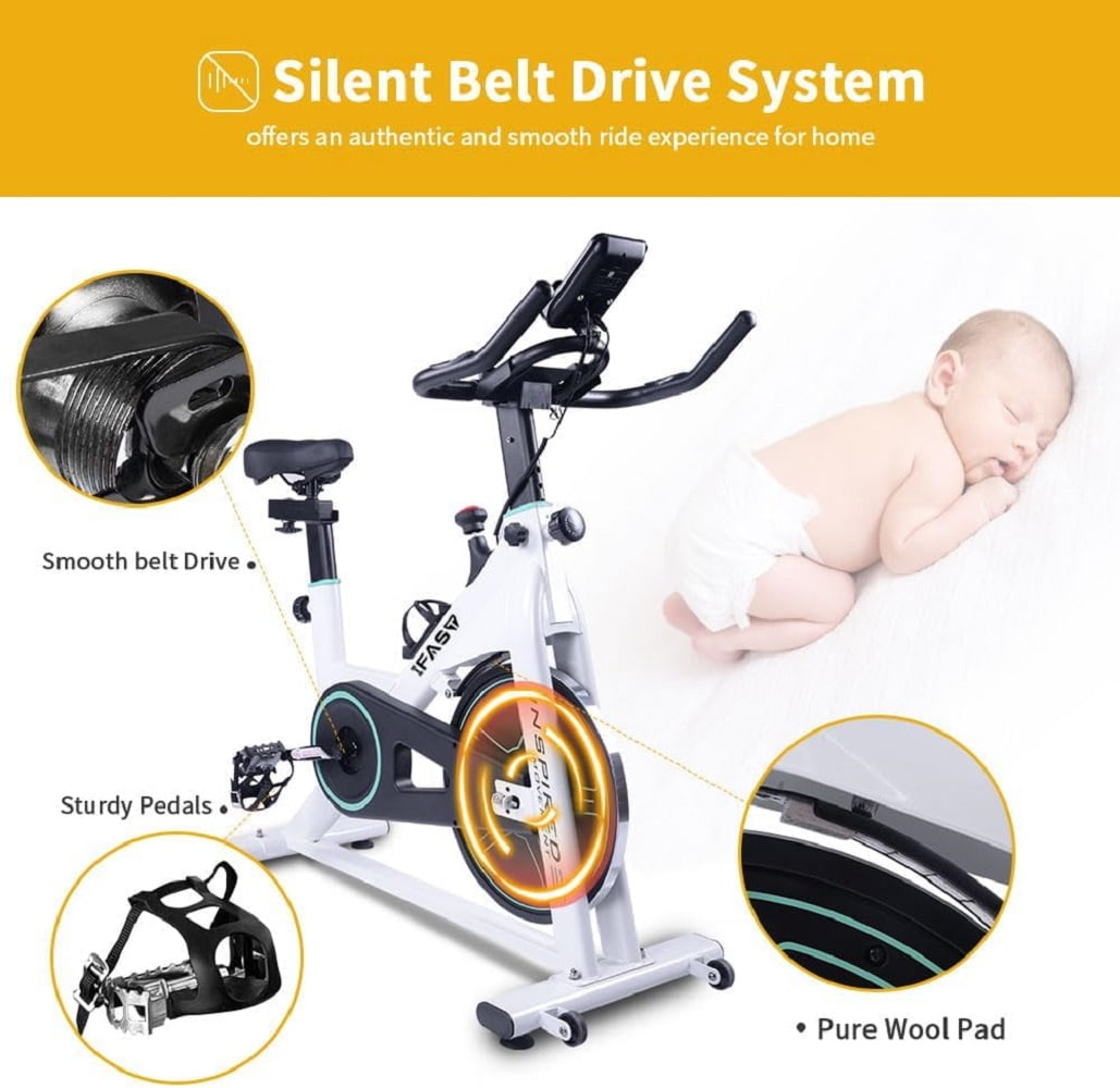Stationary Bikes for Home Indoor, Exercise Bike with LCD Monitor and Comfortable Seat Cushion for Home Gym Cardio Fitness Training