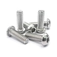 thumbnail image 1 of Tornillos de cabeza de botón de 1/4-20 x 3/4 pulgadas, tornillos de acero inoxidable 304, accionamiento hexagonal Allen 18-8, acabado brillante, rosca totalmente a máquina, paquete de 25, 1 of 5