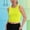 A190 Yellow, variant on WPPGONE Teen Girls Active Cropped Top High Crewneck Sleeveless Workout Shirts Solid Slim Fit Summer Athletic Gym Exercise Dance Basic Everyday Casual Outfits
