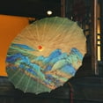 thumbnail image 4 of Oiled Paper Umbrella 70cm Ancient Dance Umbrella for Costumes Parties Events Style F, 4 of 8