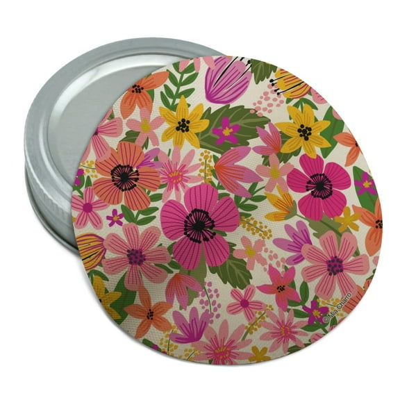 Vivid Flowers Round Rubber Non-Slip Jar Gripper Lid Opener