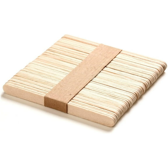 Wood Craft Sticks,50 Pcs Ice Cream Stick for Kids,Garden Label Wooden Popsicle Ice Cream Sticks for Hand DIY Craft,Art Cake Making,Meilixing Wax Sticks,4.5 inch