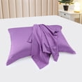 thumbnail image 4 of Juego de 2 Fundas de Almohada de Satén PiccoCasa, Fundas de Almohada de Saten Sedoso, Púrpura No Estándar, 4 of 7