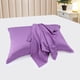 thumbnail image 4 of Juego de 2 Fundas de Almohada de Satén PiccoCasa, Fundas de Almohada de Saten Sedoso, Púrpura No Estándar, 4 of 7