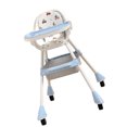 thumbnail image 4 of Silla alta para bebé con altura ajustable, multifuncional, bandeja extraíble, plegable, convertible, color azul cielo, 4 of 12