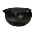 thumbnail image 1 of Cuenco de vidrio texturizado para matcha, vaso de vidrio con para ensalada, gachas de y jugo, chawan ceremonial único para la oficina. Negro, 1 of 8