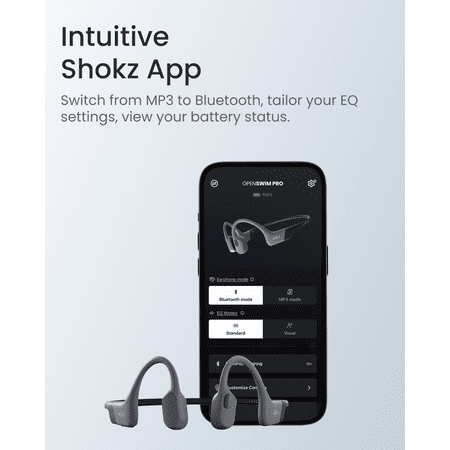 Shokz - OpenSwim Pro Bone Conduction Sports Headphone - Gray
