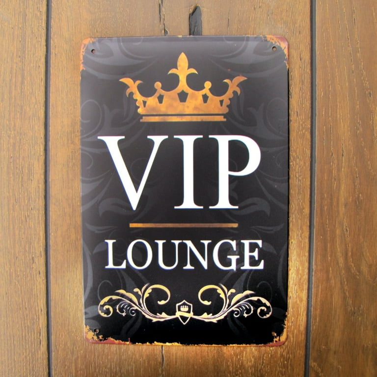 Metal VIP Lounge Retro Tin Wall Sign Vintage Man Cave Garage Bar Pub Door Decor Metal VIP Lounge Retro Tin Wall Sign Vintage Man Cave Garage Bar Pub Door Decor