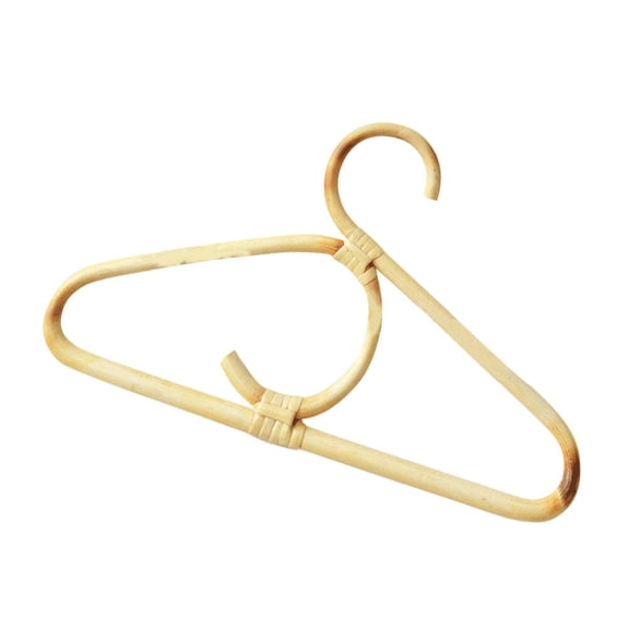 OUNONA Hanger for Children Clothes Made of Rattan in Khaki 1PC