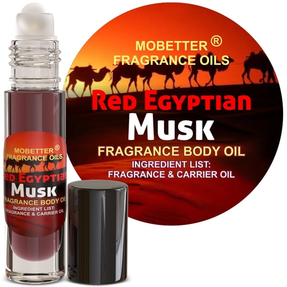 MOBETTER FRAGRANCE OILS Red Egyptian Musk Body Oil 1/3 oz roll on Glass Bottle
