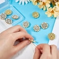 thumbnail image 6 of 10Pcs Pearl Buttons Alloy Rhinestone Shank Buttons Golden Flatback Beads Brooches Elegant Embellishment Accessory DIY Craft for DIY Wedding Party Bags Shoes Dress Home Decoration, 6 of 9