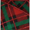 thumbnail image 2 of Red Green Plaid Christmas Ribbon - 2 1/2" x 10 Yards - Metallic Red Wired Edges, Wreath, Swag, Bows, Garland, Winter Decoration, 2 of 2