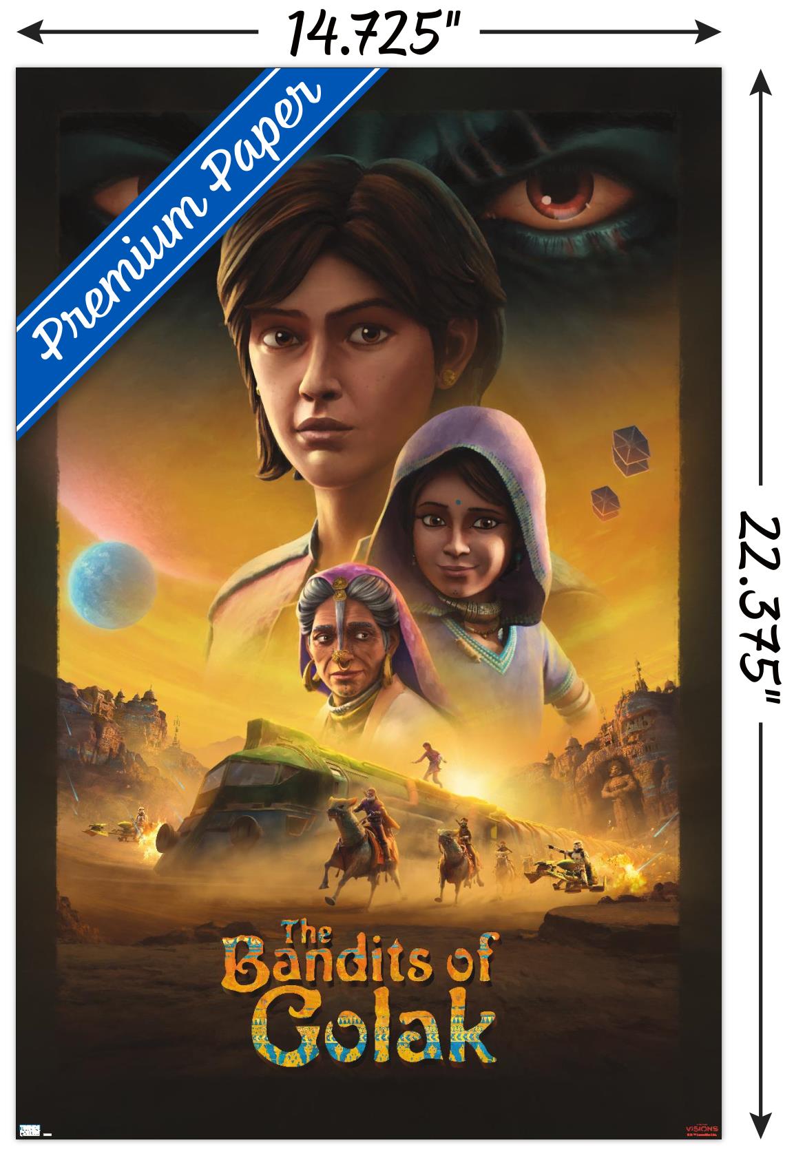 Star Wars: Visions Season 2 - The Bandits of Golak Wall Poster, 14.725" x 22.375"